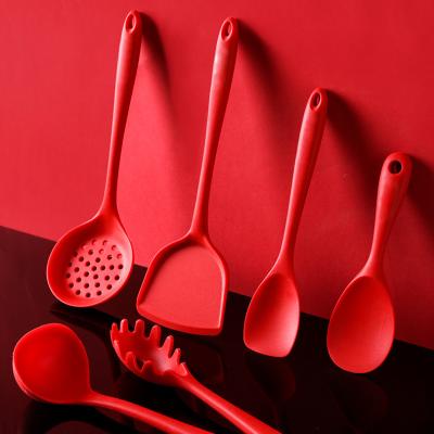 China Stocked Cooking Tools High Temperature Resistant Silicone Spatula Spoon Set Non Stick Frying Pan Special Silica Gel Kitchenware for sale