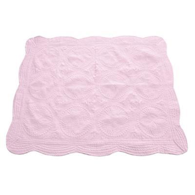 China Wholesale Custom Monogram Cotton Polyester/Cotton Polyester/Comfortable Light Pink Cotton Baby Comforter for sale