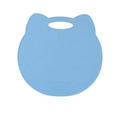 China Viable in Common Eco Friendly Wheat Straw Chopper Plastic Blue Cute Cutting Boards for Kitchen for sale