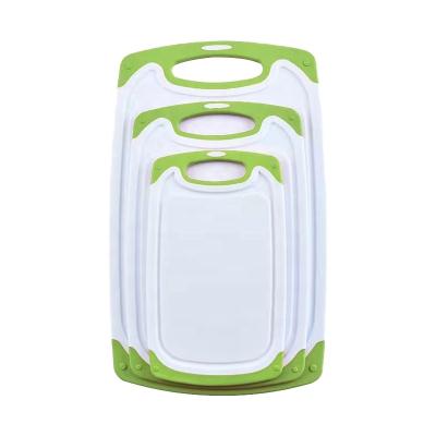 China 3 Pcs Sustainable Household Chopper Block Cutting Durable Plastic Chopping Board Set For Kitchen for sale