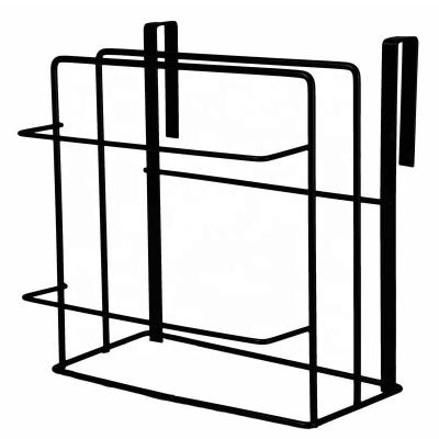 China Viable Metal Over The Cabinet Door Organizer Cutting Board Storage Rack Chopper Holder For Kitchen for sale