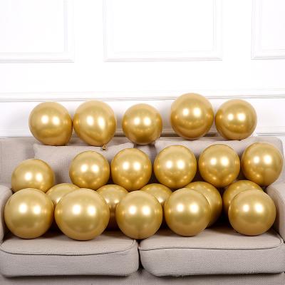 China High Quality Party Decoration Balloons Pearl White Party Decoration Balloons Birthday Graduation Party Decoration 12 Inch Gold Chrome Metallic Latex Balloons for sale