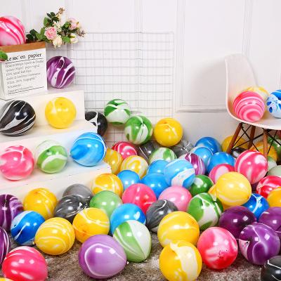 China Party Decoration Balloons 10 Inch Round Latex Party Decoration Balloons China Wholesale Birthday Multicolor Marbled Agate Balloons Sets Rainbow Color Marble Balloon for sale