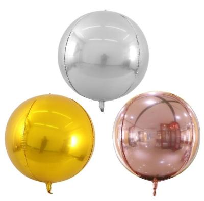 China Party decoration balloons new 22 inch pure color round circle 4d foil balloon foil balloon 22 inch party decoration balloons 4D balloon sphere foil balloon for wedding decoration portion for sale