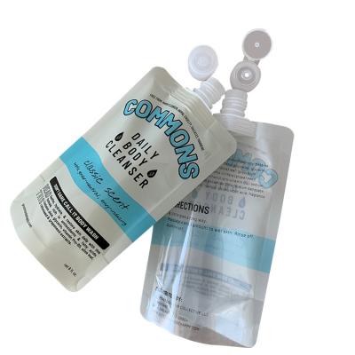 China Custom Printed Recyclable Hot Selling Shampoo Liquid Pouch Package Reusable Liquid Holder Up Spout Pouch for sale