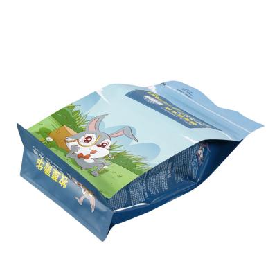 China Customized Waist Side Gusset Flat Bottom Rabbit Food Pet Food Zipper Moisture Proof Lock Bags For Packing for sale