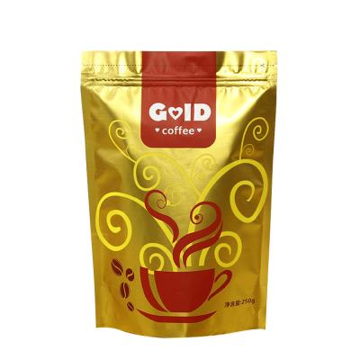 China Custom Household Matt Finish U-notch Coffee Beans Bag Pouches Soft Packaging With Zipper for sale