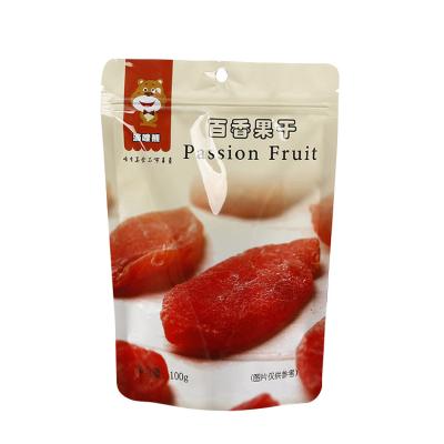 China Customized Printing Water Proof Passion Fruit Snacks Packaging Bags Moisture Proof Moisture Proof Printed Stand Up Zipper Lock Pockets for sale