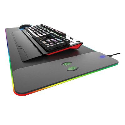 China XXL Larger RGB LED Custom Anti-Skid Gaming USB Glowing Non-Slip Mouse Pad with Wireless Charging for sale