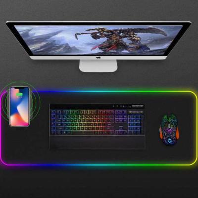 China Anti-Slip Custom Design Sublimation Blank Promotional Blank Roll Mat Rubber Material To Extend Large Gaming Mouse Pad With Wireless Charger for sale