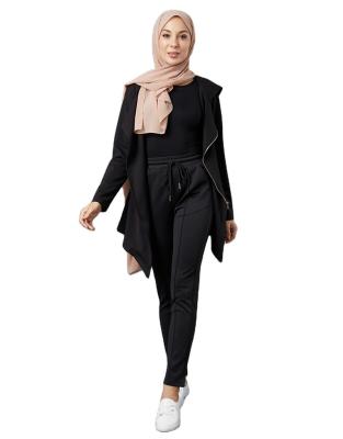 China High quality latest sportswear new fashion viable muslim islamic zipper tracksuit wear long sleeve muslim women suits for sale