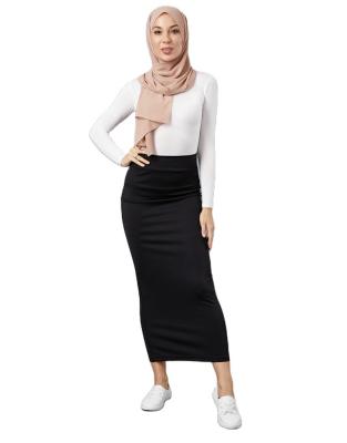 China Elastic Stretch Long Maxi Pencil Skirts Muslim Women Pencil Skirt Ladies Hip Wrap Thick Waist Skinny Sexy Bodycon Breathable High for sale