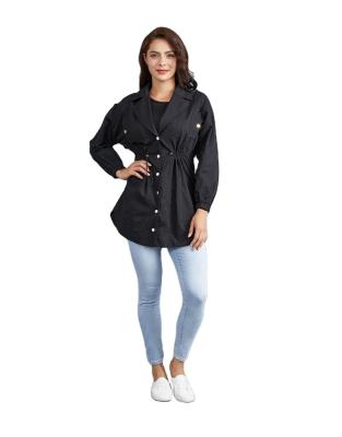 China 2023 Hot Selling Anti-wrinkle Casual Mid Length Waisted Anorak For Ladies Trench Jackets For Women for sale