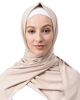 China New Design Long Scarf Women Shawl Polyester Tank Top Hijab Solid Color Premium Cotton Ribbed Muslim Main Tank Top for sale