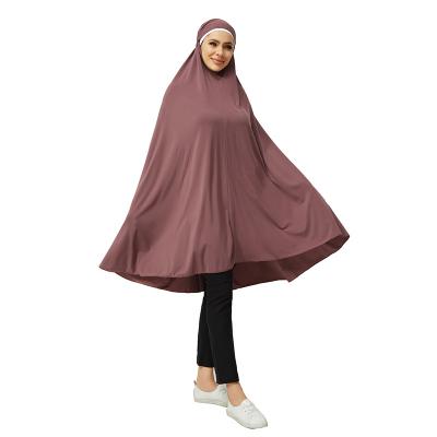 China Sleeveless Back Jilbab Khimar Ramadan Prayer Abaya Hijab Dress Solid Color Tie Design New Islamic Clothing From Polyester Manufacturer for sale