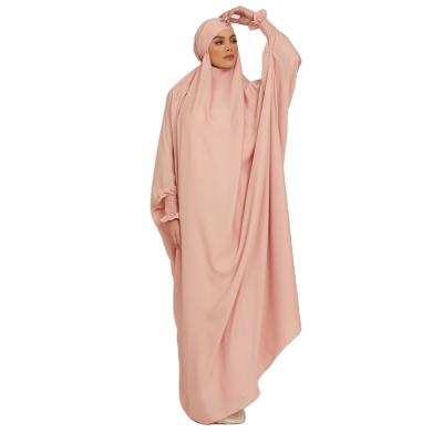 China 2023 High Quality Polyester Jilbab One Piece Integral Jilbab One Piece Prayer Abaya Tendril Cuff Link Back for sale