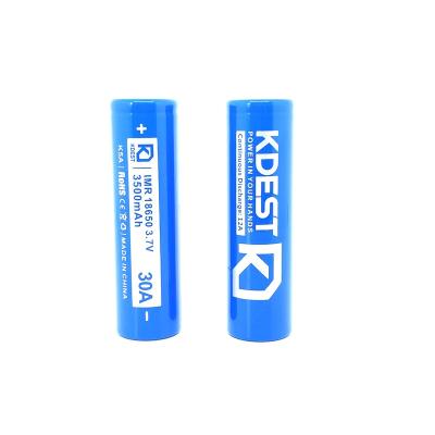 China Long Cycle Life / High Capacity Kdest 3500mAh 18650 3.7V 30A Rechargeable Battery for sale