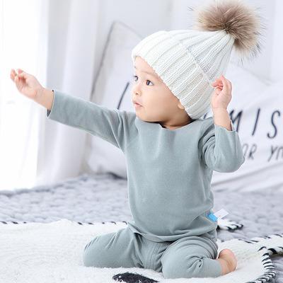 China Newborn clothes one-piece crawling suit INS baby velvet warm pajamas men and women autumn clothes neutral/male/female baby and winter clothes for sale