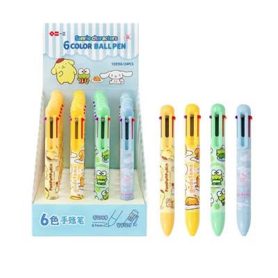 China New normal cartoon anime 6 color ballpoint pen student stationery office supplies cute pen for sale