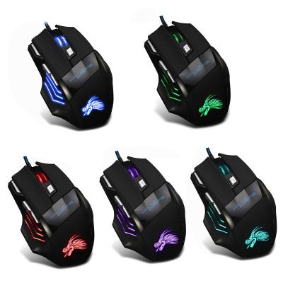 China bestselling Amazon 3D 5500DPI gaming mouse 7 button optical USB wired mouse factory price high quality promotional gift for sale