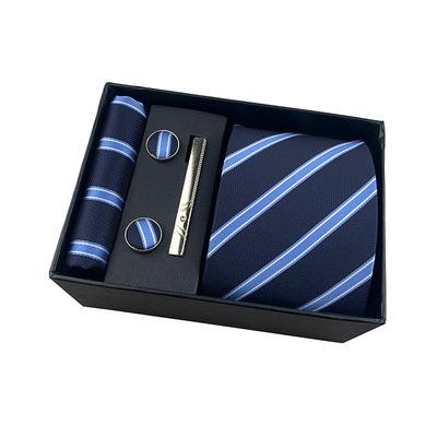 China Fashionable Men's Business Tie Scarf Square Gift Box Suit Shirt Striped Single Tie for sale