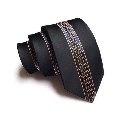 China New Personality Jacquard 6cm Silk Narrow Positioning Tie Fashionable Manufacturer Customized Retail Fashion Polyester for sale