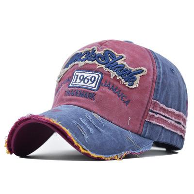 China Multi-panel hat 2021 new retro broken brim men's and women's stitching alphabet baseball hat for sale