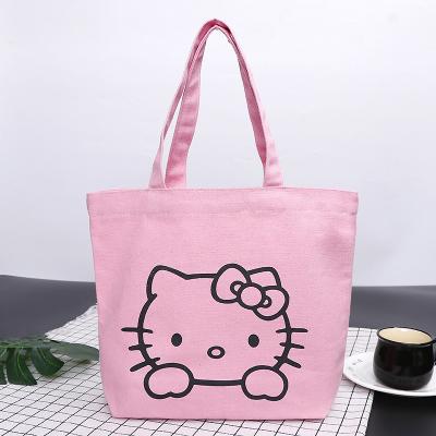 China Recyclable fashional ladys canvas big cotton shopping tote bag for sale