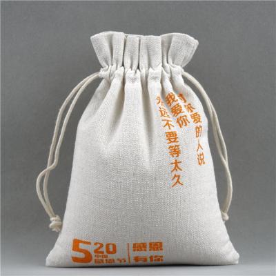 China Wholesale Natural Cotton Storage Folding Favor Jewelry Pouches Gift Shoe Canvas Drawstring Bag for sale