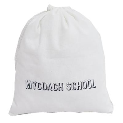 China Eco-friendly White Cotton Canvas Drawstring Promotional Gift Bags For Chrismasl For Tote for sale