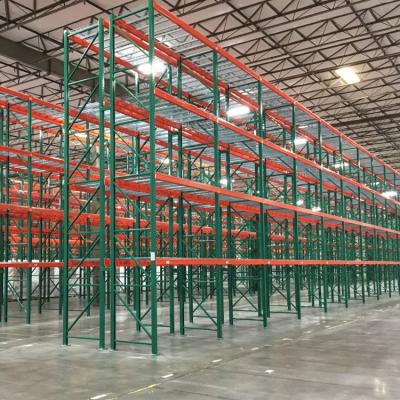 China Corrosion Protection Heavy Duty Logistics Shelf Industrial Storage Rack Tear Drop Pallet Racking for sale