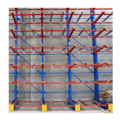 China Corrosion Protection Custom Design Heavy Duty Cantilever Metal Lumber Car Storage Racks for sale