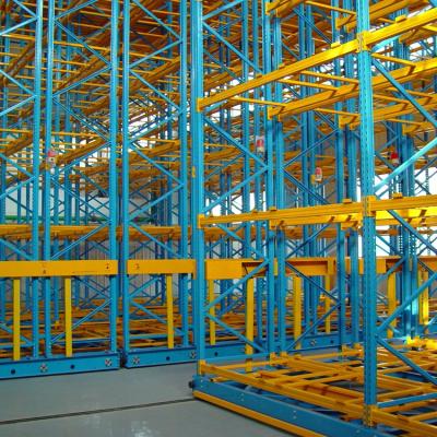 China Rail Type Pallet Racking Corrosion Protection Warehouse Storage Automatic Electric Moving Guide System for sale