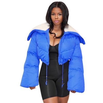 China 2022 Women's Workable Drawstring Zipper Front Zipper Short Jacket Lady Casual Coat for sale