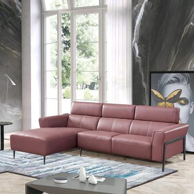 China SUNLINK Modular Modern Furniture Living Room Couch Corner Leather 3 Seater Sofa for sale