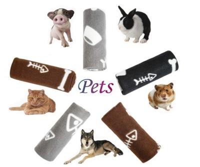 China Travel Amazon Hot Sale Puppy Cat Fleece Covers Cushion For Pet Sleeping Mat Pads Bedspread With Print for sale