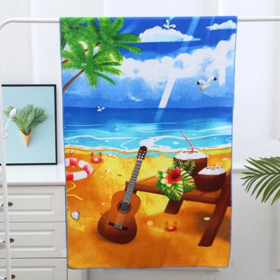 China Microfiber Child Safe Sand Beach Towel Kids Free Single Sided Digital Printed Beach Towel For Outdoor Beach Swimming for sale