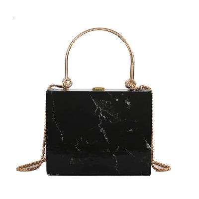 China New High Quality Pattern Chain Bag Women's Marble Square Handbags Ladies Small Clips Luxury Handbags For Ladies for sale