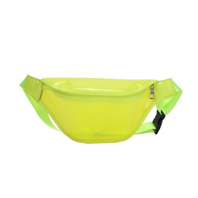 China Water Proof Fashion Trunk Lady Bags Messenger Waist Bag Korean Transparent Fashion Frosted PVC Jelly Bag for sale