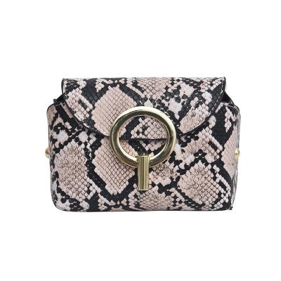 China Water Proof Snakeskin Print Fashion Waist Bags Belt Waterproof Chest Bag Women Fashion PU Leather Pussy Pack for sale