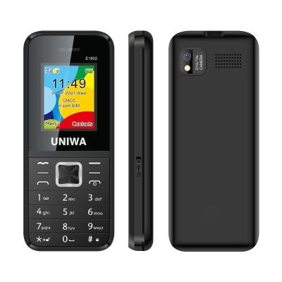 China Dual SIM Card Portable Cell Phone UNIWA E1802 1.77 Inch Dual SIM Elderly Phone Call 21 Big Keys Mini Dial Cellphone Loud Speaker for sale