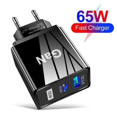 China New Arrivals Factory Accessories 65W Wireless Gan Charger Supply Qi Charging Palladium Fast Charging Mobile Phone Charging QC3.0 For Book for sale