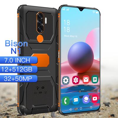 China Dual SIM Card Wholesale Industrial Rugged Biso N1 7.0inch Support PTTs SOS Mobile Phone RAM12GB+ROM512GB Battery 6800mAh Mobile Phones for sale