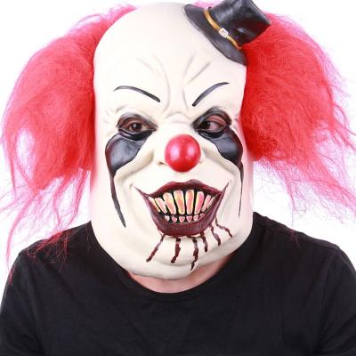 China Adult Scary Costume Halloween Mask Horror Face Clown Creepy Demon Clown Zombie Masquerade Party Cosplay Scary Costume Props for sale