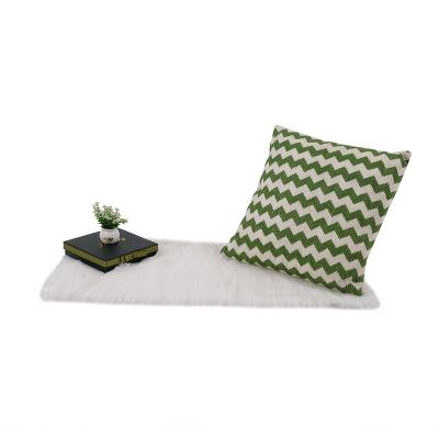 China high quality soft outdoor UV resistance 4.5grade color fastness waterproof Sofa Square White and green striped pillow and cushion for sale