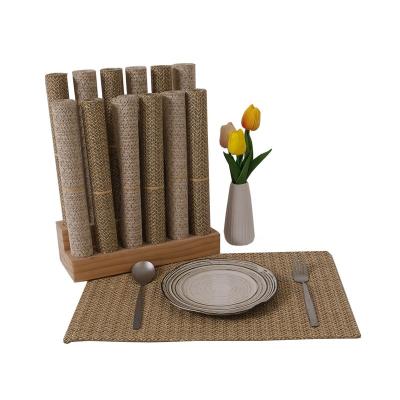 China Factory Manufacture Modern PVC Woven Plate Placmat Waterproof Modern Place Mat for sale