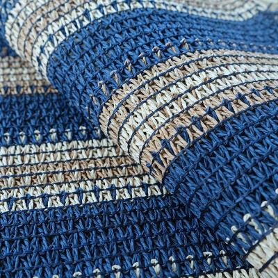 China Wholesale Color Breathable Plain Raffia Woven Fabric Environment Friendly Paper Woven Fabric for sale