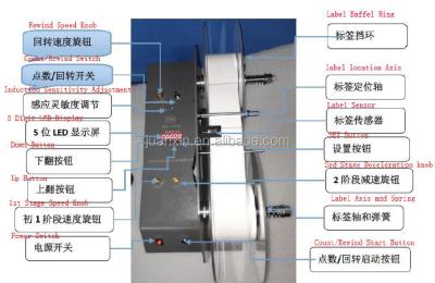 China table top label roll rewinder countering labels reel to reel rewinding counting machine 750x340x590MM for sale