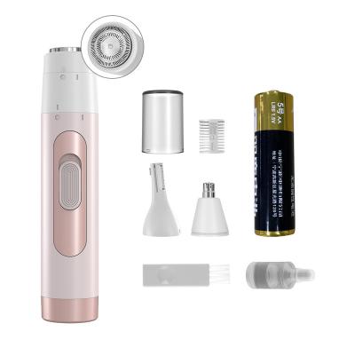 China Hotel Multifunctional 3 in 1 Electric Female Facial Epilator Shaver Lady Shaver for Women Face Hair Nose and Ear Hair Trimmer Rechargeable for sale