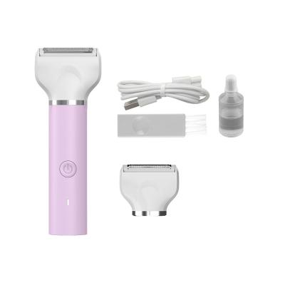 China Hotel OEM Dual Use Low Noise Rechargeable Lady Wet and Dry Waterproof Shaver for Underarm Trimmer Hair Epilator for Promotion for sale